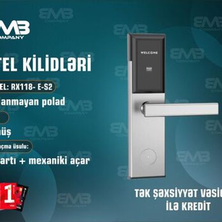 Kartlı smart otel kilidi RX118-E-S2 RFID – Təhlükəsizlik avadanlığı – ucuztap.az