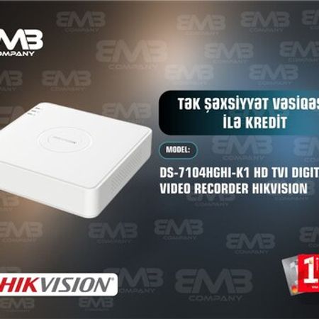 DS-7104HGHI-K1 HD TVI DVR Hikvision – Təhlükəsizlik avadanlığı – ucuztap.az