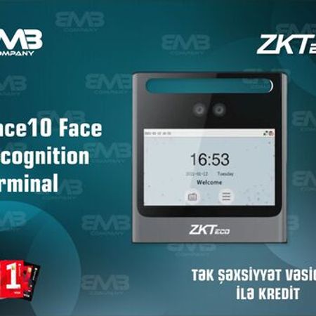 ZKTeco EFace10 Üz tanıma ilə giriş nəzarət və işçi davamiyyət terminalı – Şəbəkə avadanlıqları – ucuztap.az