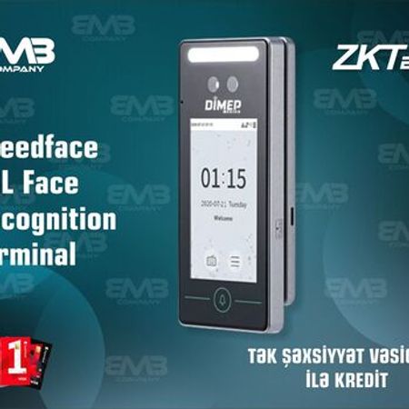 ZKTeco SpeedFace V4L - üz tanıma ilə giriş nəzarət və işçi davamiyyət terminalı – Şəbəkə avadanlıqları – ucuztap.az