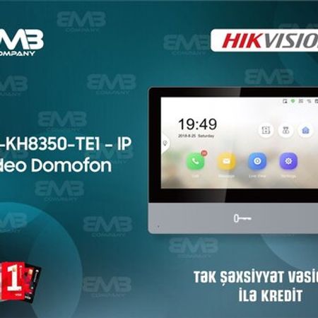 Domofon monitoru DS-KH8350-TE1 IP Video – Təhlükəsizlik avadanlığı – ucuztap.az