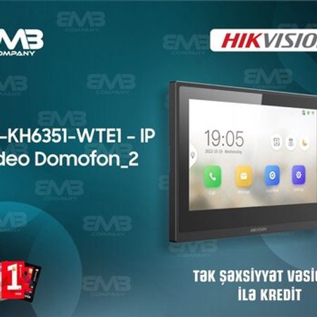 IP video domofon monitoru DS-KH6351-WTE1 – Təhlükəsizlik avadanlığı – ucuztap.az