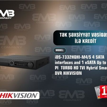 İDS-7332HQHI-M4 S 4 SATA interfaces 1eSATA 48ch TURBO HD TVI DVR – Təhlükəsizlik avadanlığı – ucuztap.az