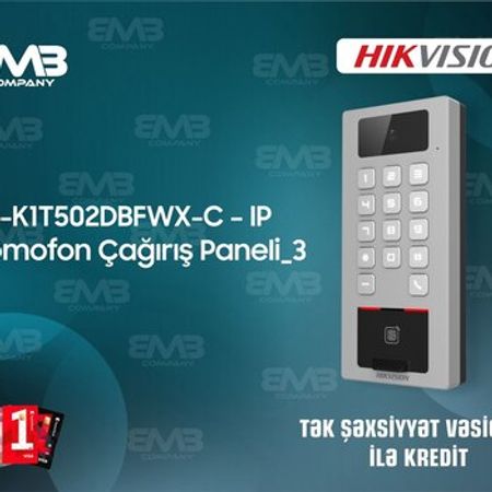DS-K1T502DBFWX-C IP Domofon Çağırış Paneli