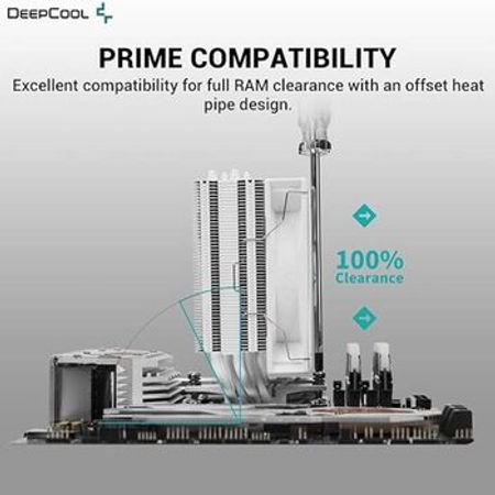 Kuler "DeepCool AG400 WH ARGB White"