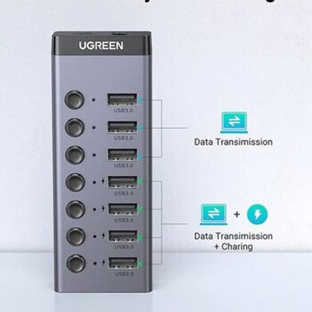 USB HUB "Ugreen USB-C to 7-Port USB-A 3.0 CM481 90307"