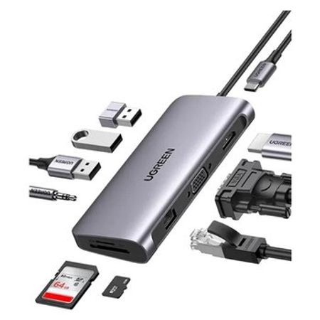 Çevirici adapter "Ugreen 10-in-1 USB Hub 45380 CM639"