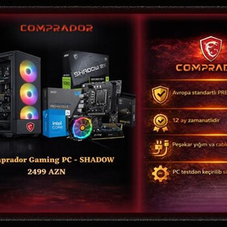 COMPRADOR Gaming PC — SHADOW – Masaüstü kompüterlər – ucuztap.az