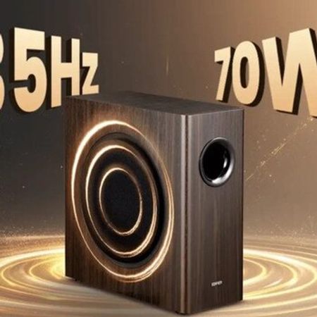 Edifier T5s Powered Active Subwoofer 70W, 8 inch, RCA: 50 ± 20mV, 38Hz - 200Hz – Audio və video – ucuztap.az