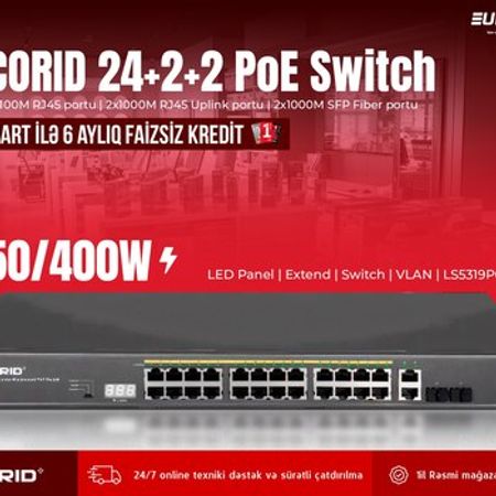 24-Portlu PoE Switch Acorid LS5328PC – Şəbəkə avadanlıqları – ucuztap.az