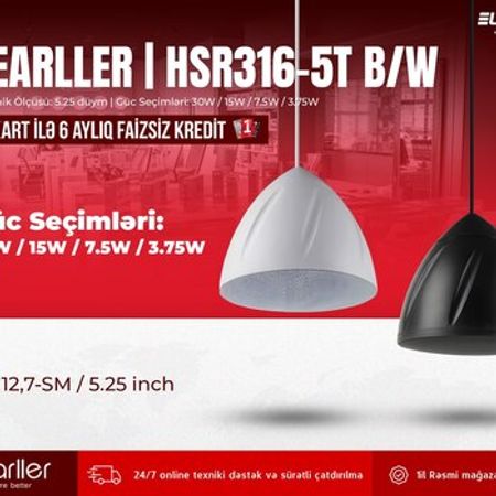 Tavan tipli dinamik PEARLLER HSR316-5T B/W – Audio və video – ucuztap.az