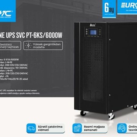 Online UPS SVC PT-6KS/6000W – Kompüter aksesuarları – ucuztap.az