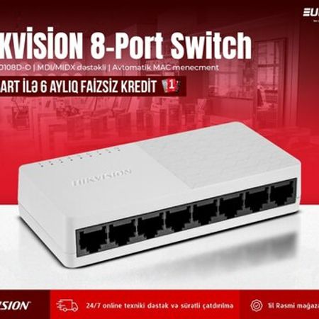 Hikvision Switch DS-3E0108D-O – Şəbəkə avadanlıqları – ucuztap.az