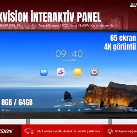 İnteraktiv panel "Hikvision DS-D5B65RB/EL 65-inch"