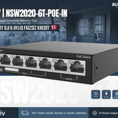 UNV 6port Poe Switch "NSW2020-6T-POE-IN"