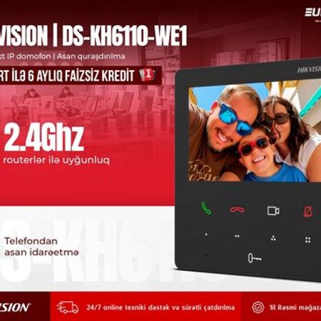 Mini IP domofon "Hikvision DS-KH6110-WE1"