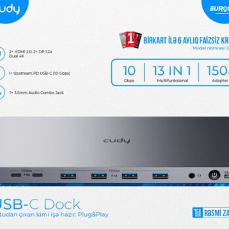 CUDY "CS700 USB-C Dual 4K Docking Station"