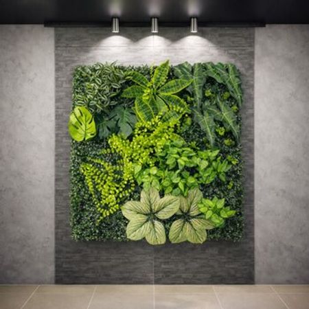 Süni yaşıllıq divar paneli 615s, plastik, 100x100 sm