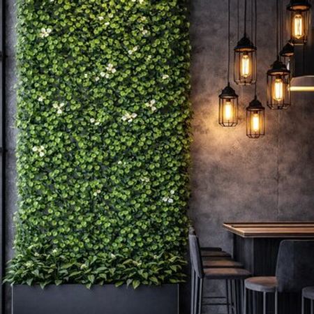 Süni yaşıllıq divar paneli 65s, plastik, 50x50 sm