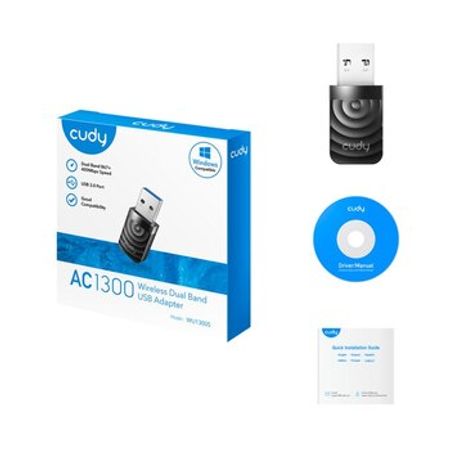 Cudy AC1300 High Gain USB Wi-Fi Adapter, Model: WU1300S – Şəbəkə avadanlıqları – ucuztap.az