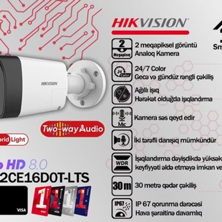 Müşahidə kamera Hikvision DS-2CE16D0T-LTS – Təhlükəsizlik avadanlığı – ucuztap.az