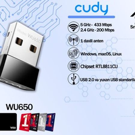 Cudy Wi-Fi qəbul edici WU650 – Şəbəkə avadanlıqları – ucuztap.az
