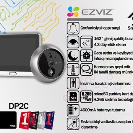 EZVİZ KIT DP2C qapı zəngi – Təhlükəsizlik avadanlığı – ucuztap.az