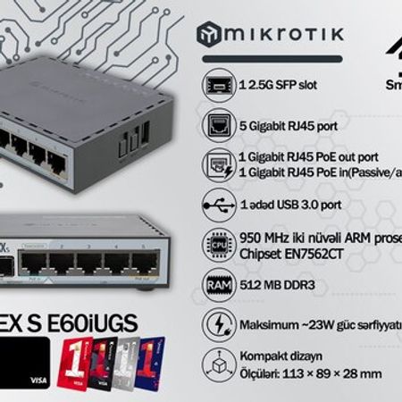 Router MikroTik – Şəbəkə avadanlıqları – ucuztap.az