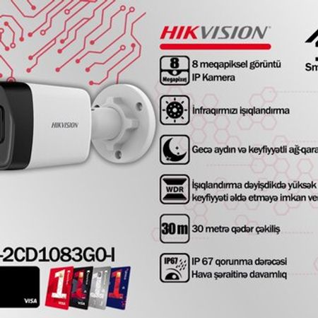 Kamera Hikvision IP 8MP – Təhlükəsizlik avadanlığı – ucuztap.az