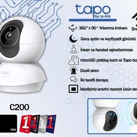 Tapo C200 Wi-Fi kamerası – Təhlükəsizlik avadanlığı – ucuztap.az