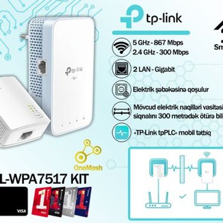TP-Link Powerline siqnal gücləndiriciləri – Şəbəkə avadanlıqları – ucuztap.az