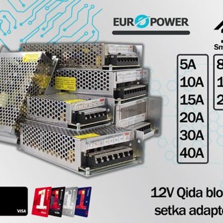 Europower 12V adapter qida bloku – Kompüter aksesuarları – ucuztap.az