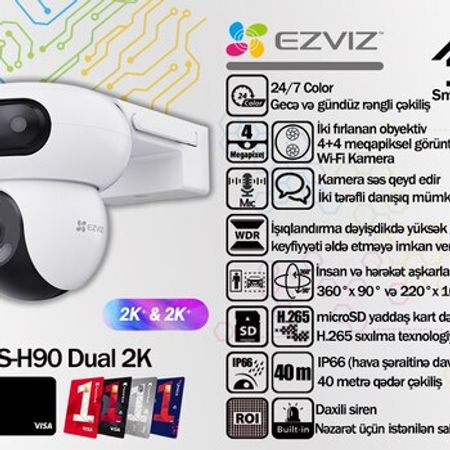 "Ezviz" H90 Dual 2K Wi-Fi kamera