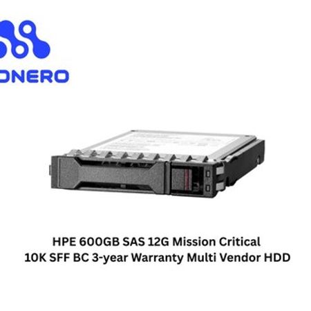 HPE 600GB SAS 12G Mission Critical 10K SFF BC 3-year Warranty Multi Vendor HDD