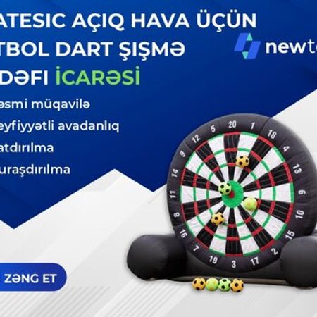 Futbol, dart, şişmə hədəf icarəsi (3M)