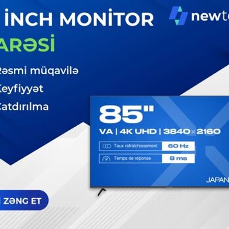 85 İNCH monitor icarəsi – Biznes üçün avadanlıq – ucuztap.az