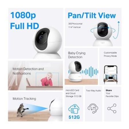 TP-Link - TAPO C200 ( pan/tilt home security wifi camera )
