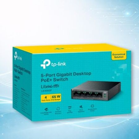 TP-Link - LS105GP (5-Port Gigabit Desktop Switch with 4-Port PoE+) – Şəbəkə avadanlıqları – ucuztap.az