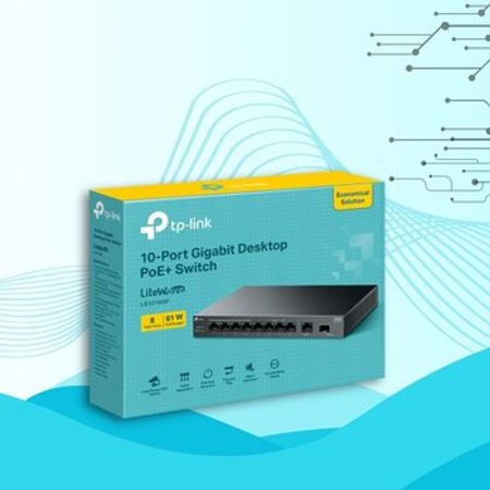 TP-Link - LS1210GP (10-Port Gigabit Desktop Switch with 8-Port PoE+) – Şəbəkə avadanlıqları – ucuztap.az