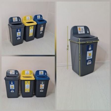 Plastik tullantı qabları