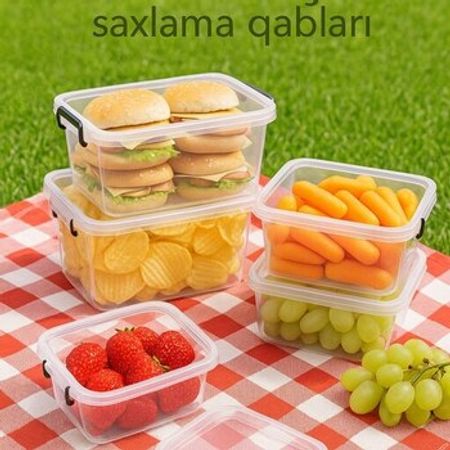 Plastik saxlama qutusu, qida saxlama qabı – Qab-qacaq və mətbəx ləvazimatları – ucuztap.az