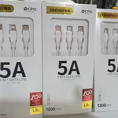 "Dudao L8A-3 IN 1 5A" kabeli