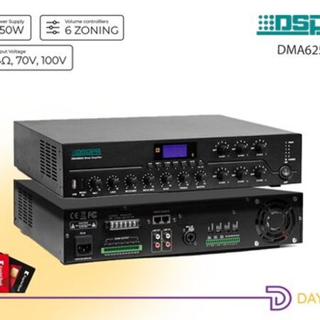 DSPPA 250W 6 Zon Rəqəmsal Mikser Gücləndirici (Uzaqdan Paging Stansiyası ilə)