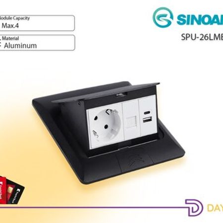 Sinoamigo SPU-26LMB+D Soft Pop-Up masa üçün Power Outlet (4 modullu) – Ofis avadanlığı və istehlak – ucuztap.az