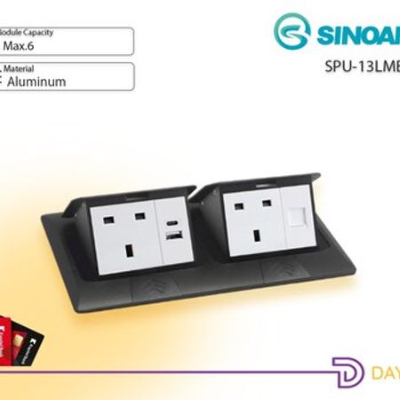 Sinoamigo SPU-13LMB+D Soft Pop-Up masa üçün Power Outlet (6 modullu) – Ofis avadanlığı və istehlak – ucuztap.az