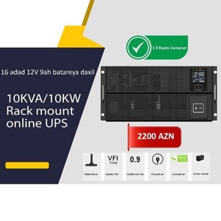 UPS Online rackmount 10 KVA – Kompüter aksesuarları – ucuztap.az