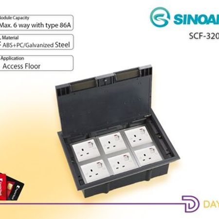 Sinoamigo SCF-320PP / 86A döşəmə üçün quraşdırılan Floor Box (6 modul)