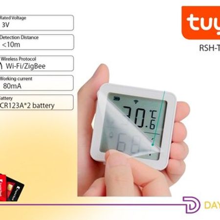 Wi-Fi Ağıllı temperatur və rütubət sensoru "Tuya"