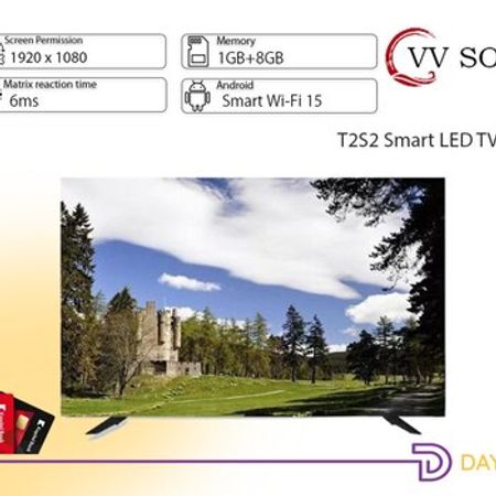 Televizor "T2S2 Smart LED TV, 43 düym, Android Smart TV, Netflix"