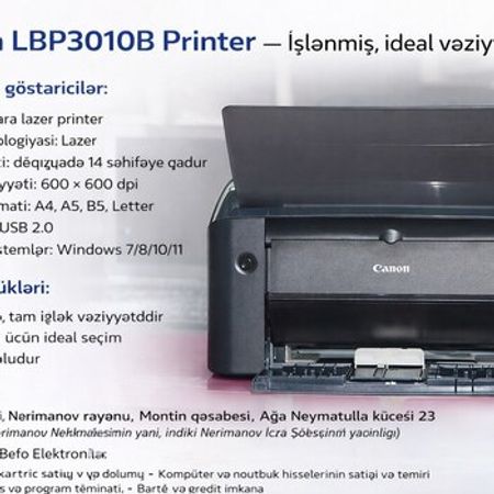 Printer Canon LBP3010B – Ofis avadanlığı və istehlak – ucuztap.az